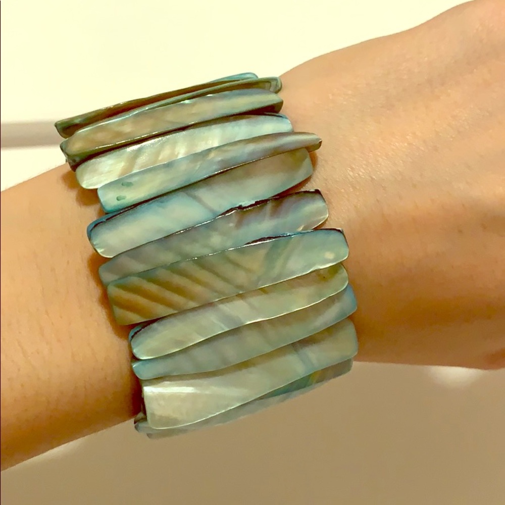 Iridescent Seashell Bracelet